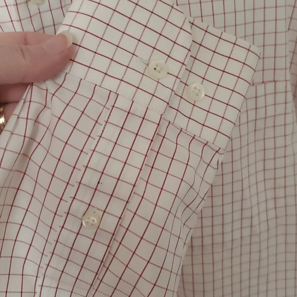 Brooks Brothers windowpane print button down. - Picture 4 of 7